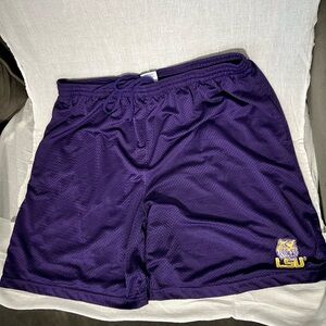 NCAA LSU Purple Athletic Shorts